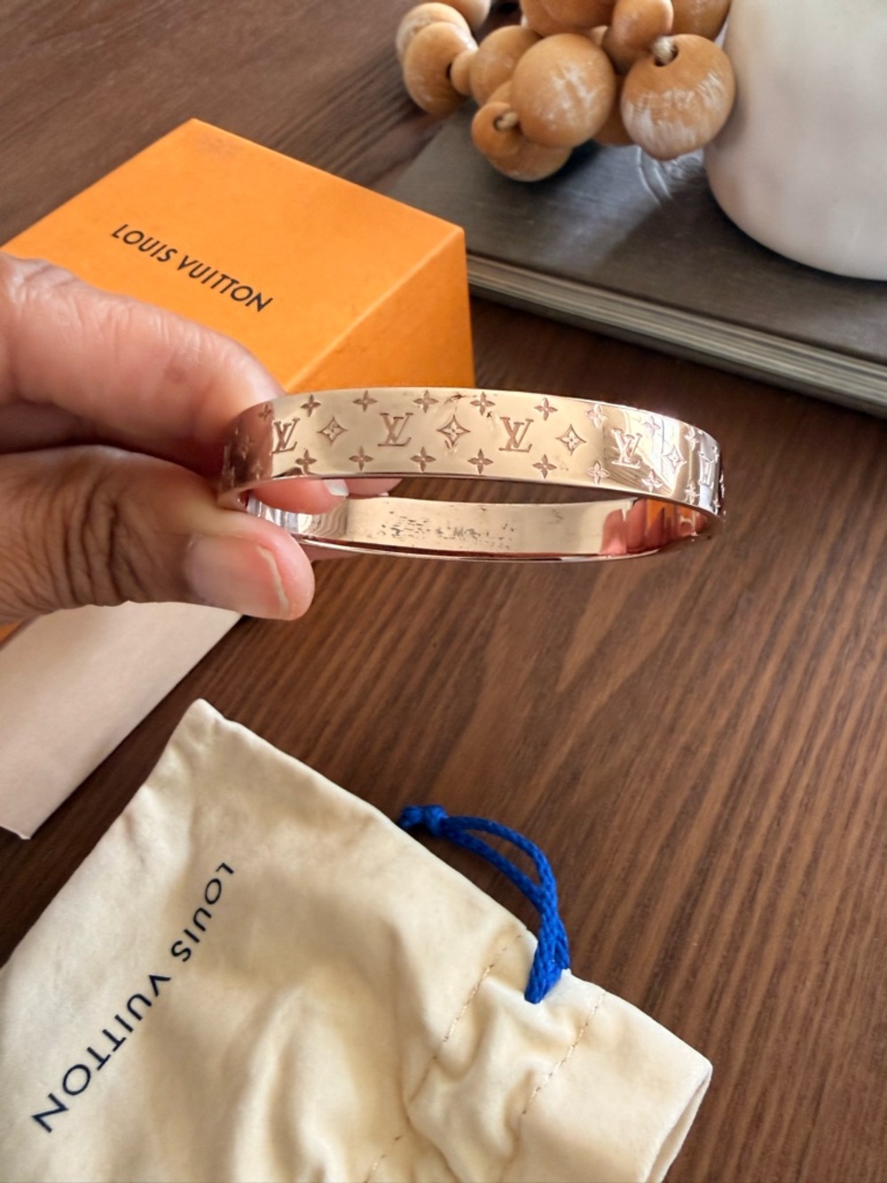 Louis Vuitton Nanogram Cuff Bracelet M - Picture 6 of 13